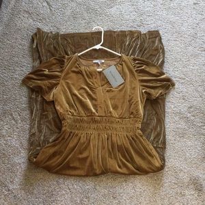 GOLD VELVET DRESS - SMALL NWT